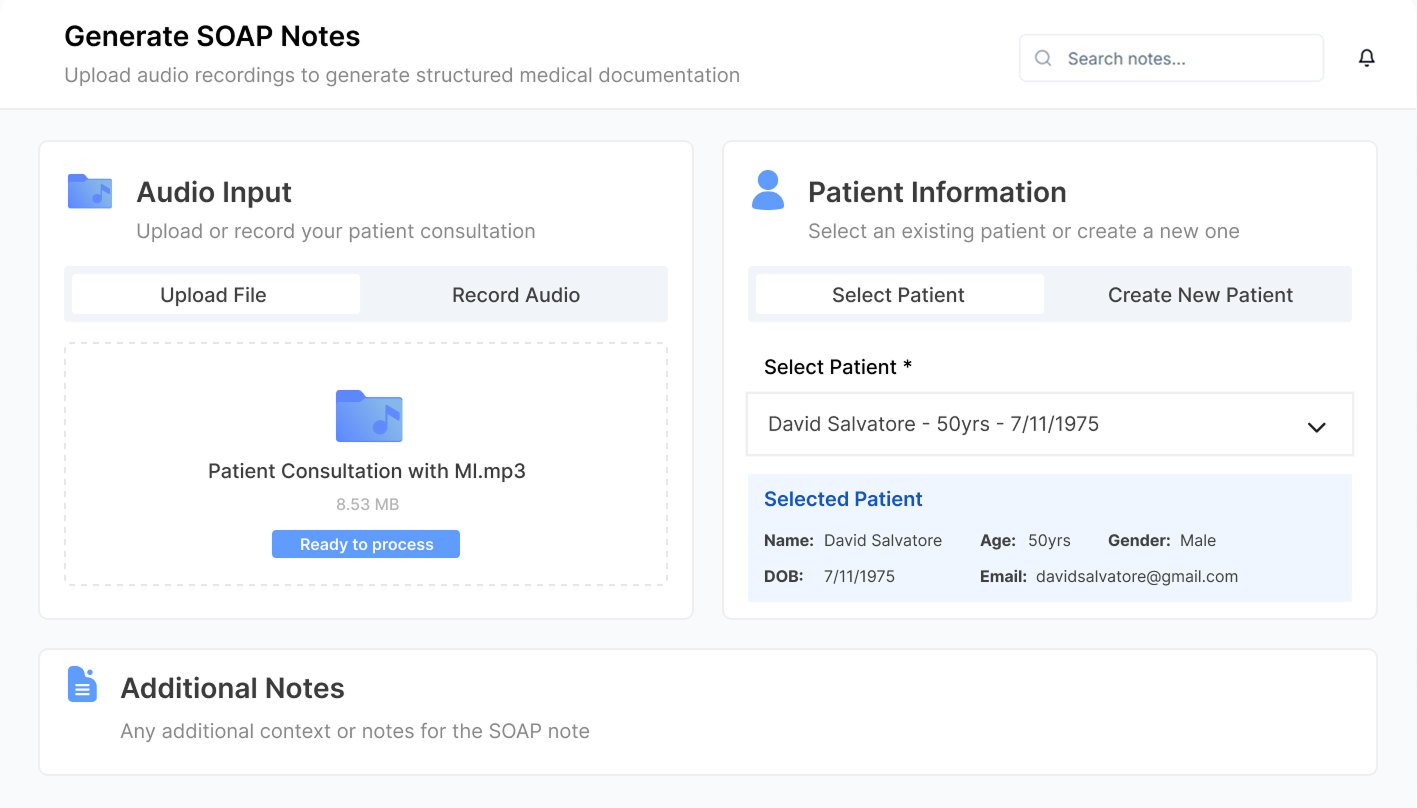 AI SOAP Notes