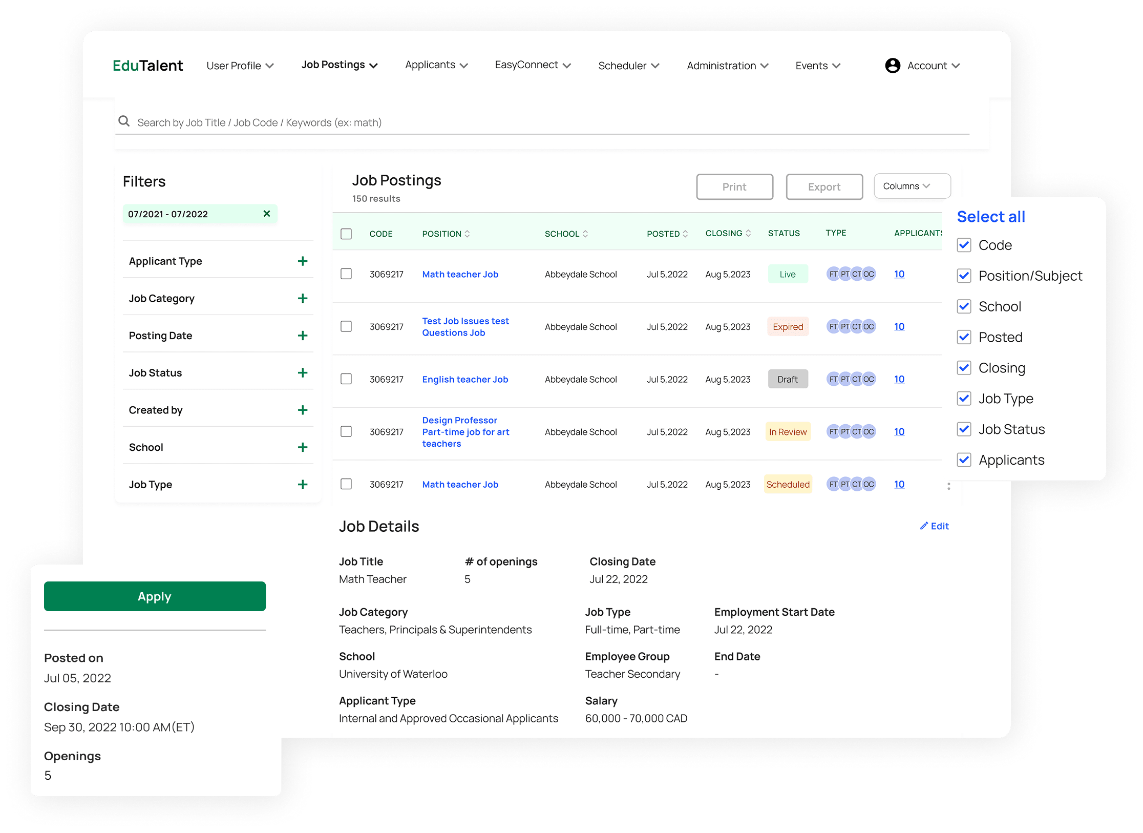 Educator Recruitment Platform