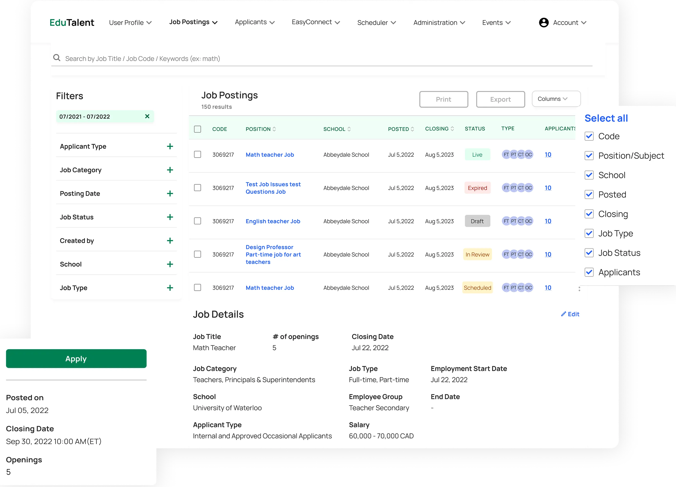 Educator Recruitment Platform