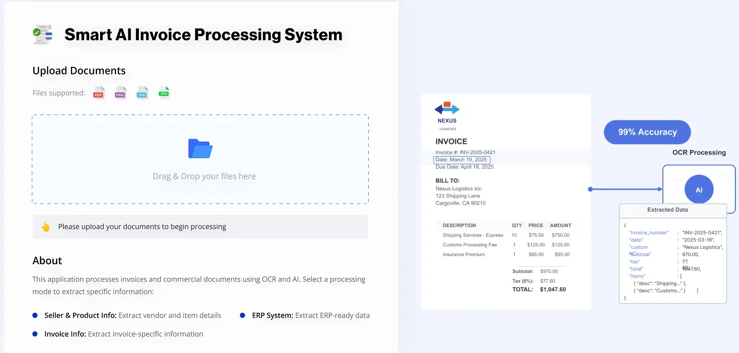 Smart AI Invoice Processing System