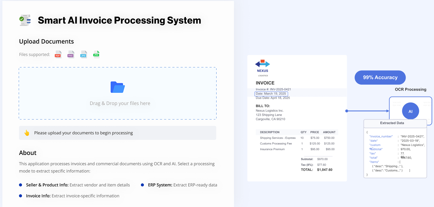 Smart AI Invoice Processing System